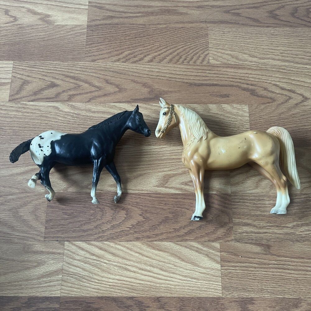 Vtg Breyer Western Pony Palomino & Vtg Breyer Stud Spider Appaloosa Traditional